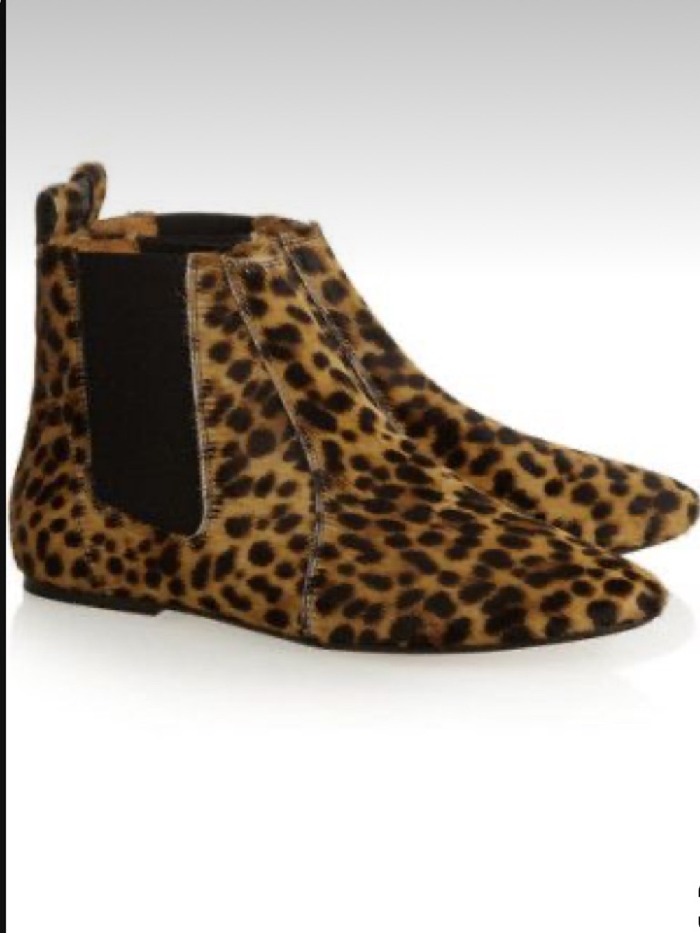 Isabel Marant Leopard-Print “Dewar” flat ankle boot. Size 39.